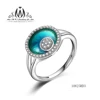 Trendy Round Table 925 Silver Enamel Ring