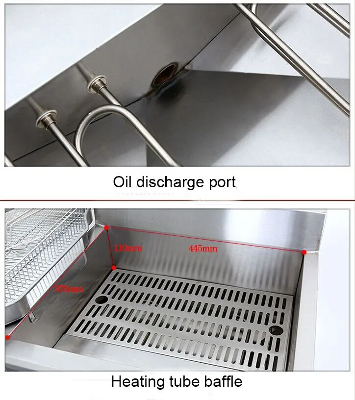 IS-ACH-17LE CE 17L Stainless Steel Electric Fryer Potato Fried Chicken Deep Fryer French Fries Machine