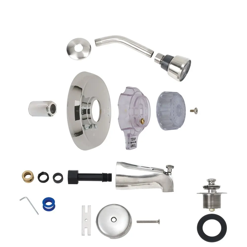 BrassCraft Mfg Mixet #MTR-5 CLR Complete Single Handle Tub and Shower Trim Kit - Chrome