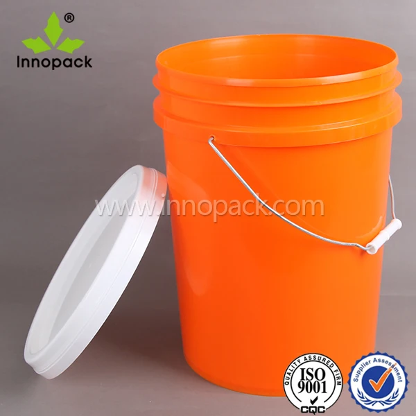 Round 20 Kg Storage Orange Plastic Barrel Drums With Lid Wholesale ...