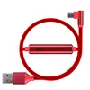 2m Alloy Nylon Braided 90 Degree Micro Data USB Cable with Charging Timer