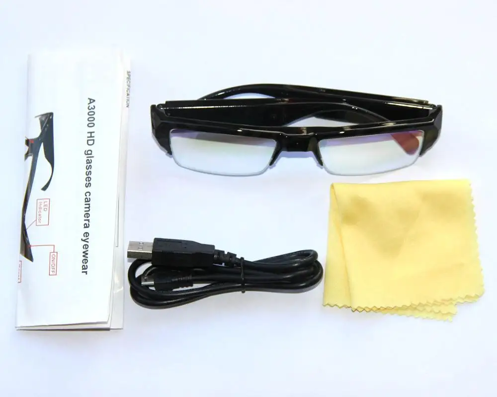 Hd 1080p Clear Lens Camera Spy Eye Glasses Camera With Remote Detection Cmos Pinhole Spy Glasses 7337