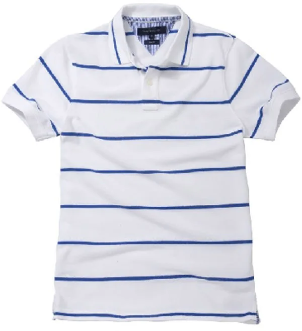 New Fashion Blue White Vertical Stripe Closeout Us Polo Shirts - Buy ...