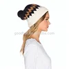 High quality pure color block pattern knit hats