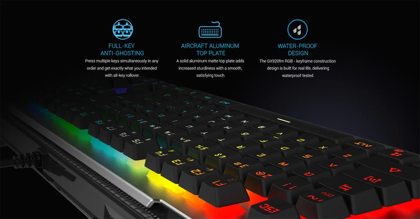 Aikun Gx920 Rgb Mechanical Gaming Keyboard,Waterproof,Two Usb Ports ...