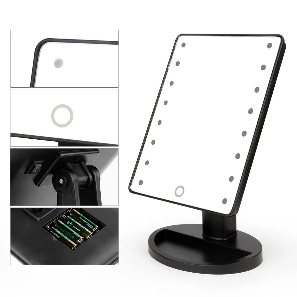 Cordless Light Up Square Lighted Makeup Mirror Buy Small White Free