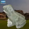 Hand Carved Green Garden Stone Frog Sculpture