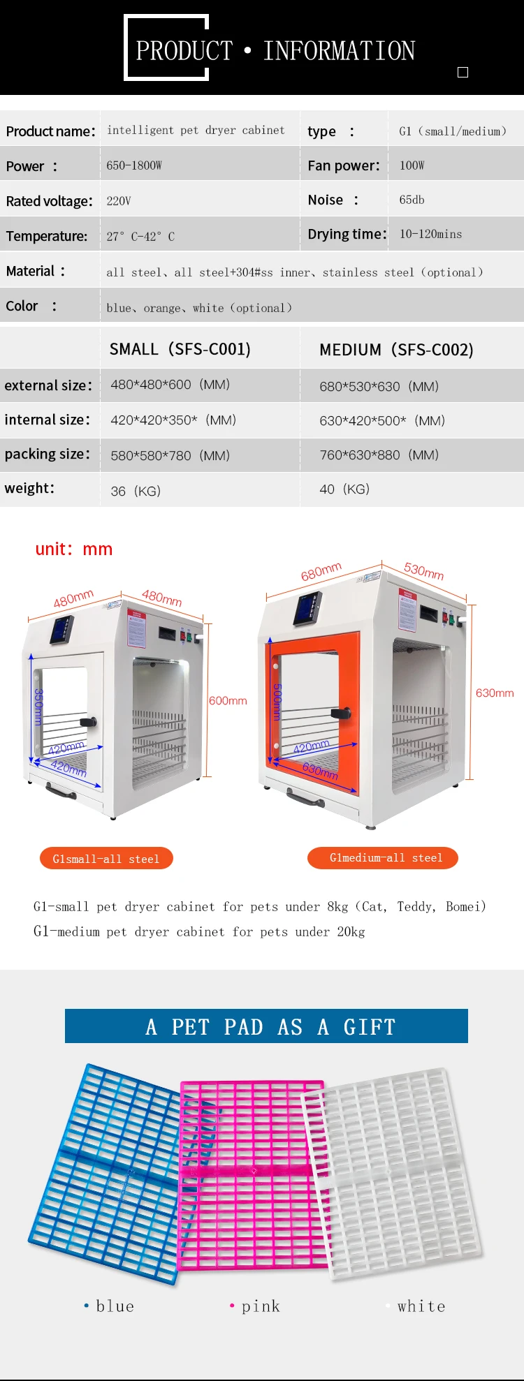 Small Pets Grooming Cabinet  Set Supply Cat Grooming Pet Products For Pet Shop