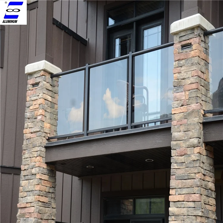 Outdoor Aluminum Stainless Steel Glass Railings Balcony Designs