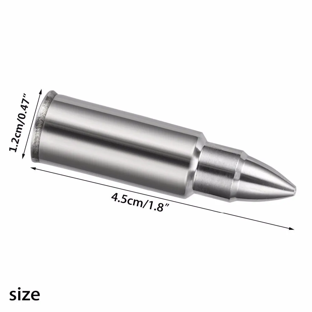 Stainless Steel Bullet Shaped Ice Cubes,Foodgrade Build No Dilution Whiskey Stones,Chilling