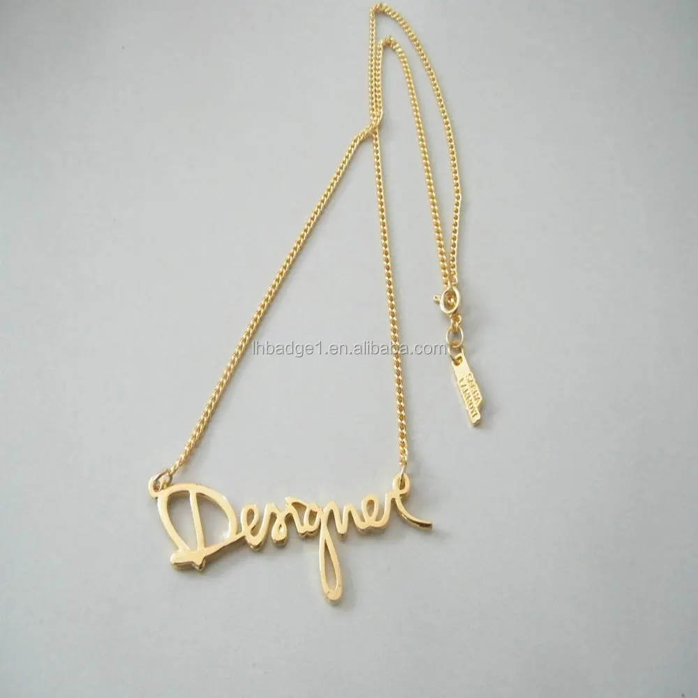 2014 Gold Chain Letter Necklace,Custom 