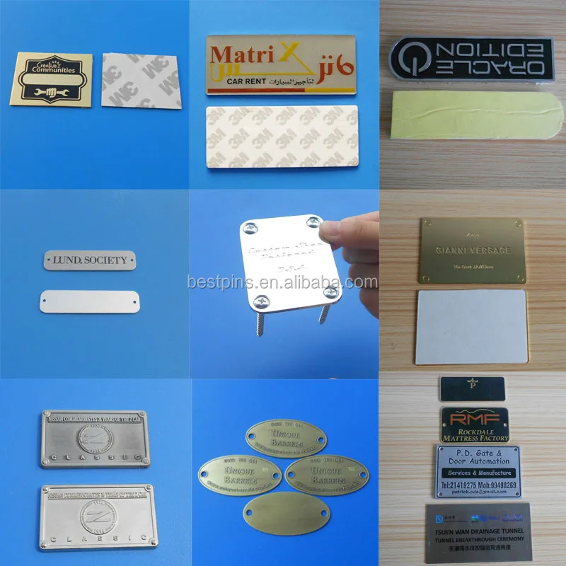 Antique Brass Custom Logo Plate Tags With Screw - Buy Custom Metal Tags ...