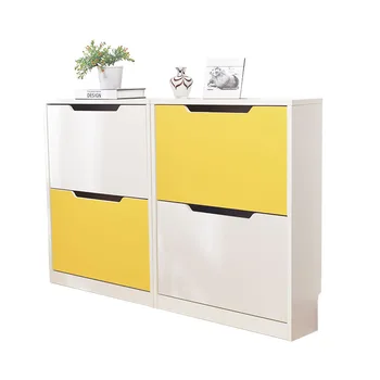 Modern Shoe Rack Cabinet With Doors In White Yellow Finish Buy Shoe Cabinet With Doors Louver Door Shoe Storage Espresso Shoe Rack Product On Alibaba Com