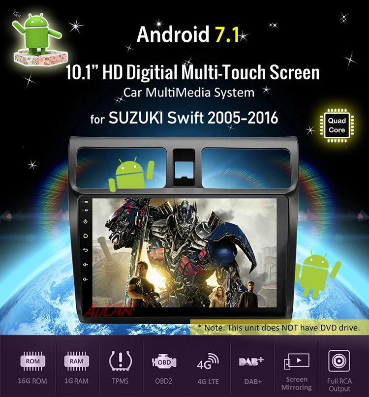 4G+64G 2005-2019 YUNTX PX6 Android 10 Autoradio Compatible con Suzuki Swift // GPS // 4G // WiFi//Bluetooth//Mirrorlink//Carplay//Control del Volante Soporte Dab - C/ámara Trasera Gratis -