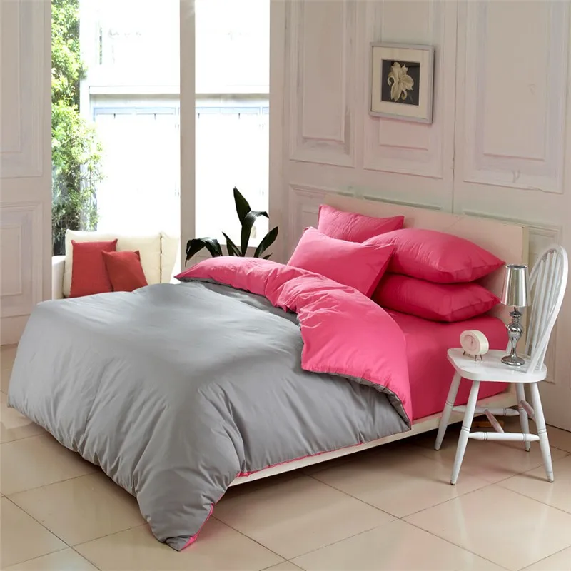 300tc Organic Cotton High Quality Bed Sheets 4 Pcs Solid Color Bed