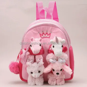 pink plush backpack