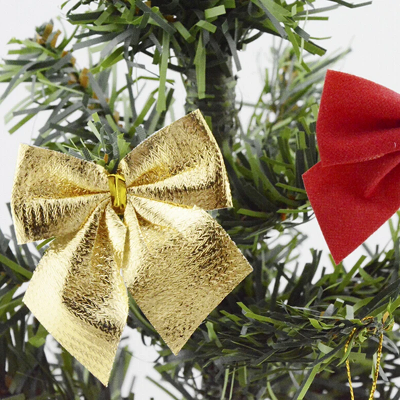 12X Christmas Tree Bow Decoration Baubles XMAS Party Garden Bows Ornament BDAU 12X Christmas Tree Bow Decoration Baubles XMAS Party Garden Bows Ornament BDAU
