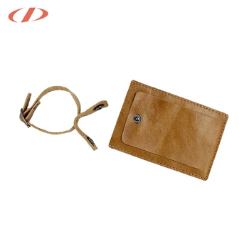 blank leather luggage tags