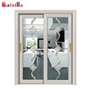 Aluminum sliding glass door car carved triple glass windows and doors