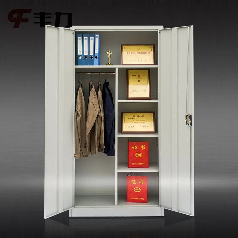 Metal Used Standard Size Color Wardrobe Cabinet Bedroom 2 Door