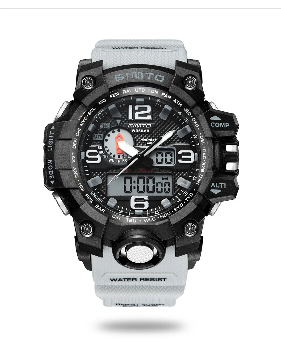 stainless steel back led watch