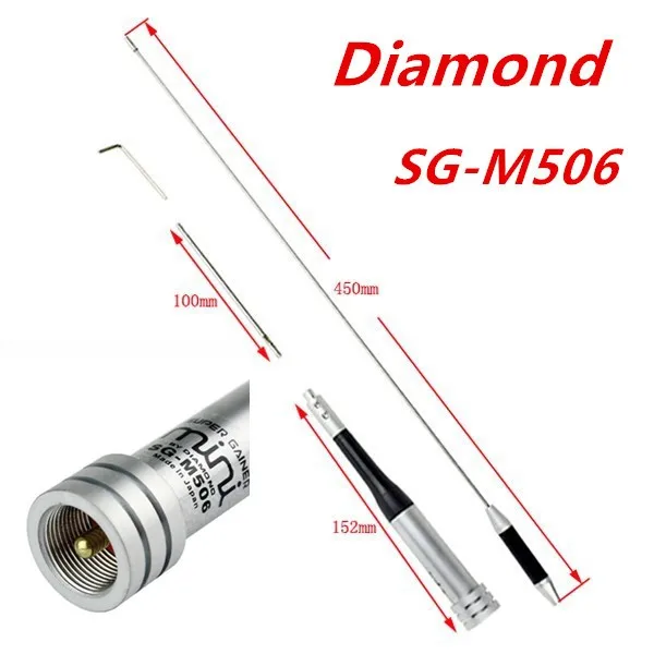 Sddiamond Mobile V/uhf Whip Antenna /dual Band Stain Steel Folding Car