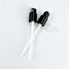 factory stock low MOQ GP453 18/410 18mm ABS Plastic Standard shiny black COSMETICS serum pump nozzle bottle cap with lock catch
