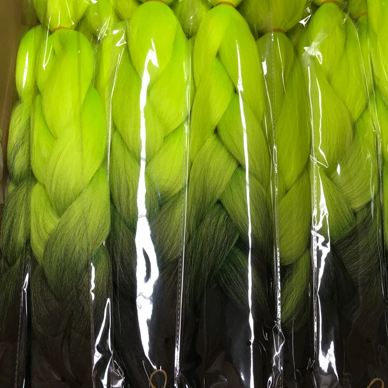 120 Colors ombre color afro kinky braiding hair 3x synthetic artificial hair wand curl crochet braid