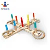 throwing rings play Wooden Ring Toss Throw Game Outdoor Game Wooden Rope Ring Throwing Game for Children Adults Seniors