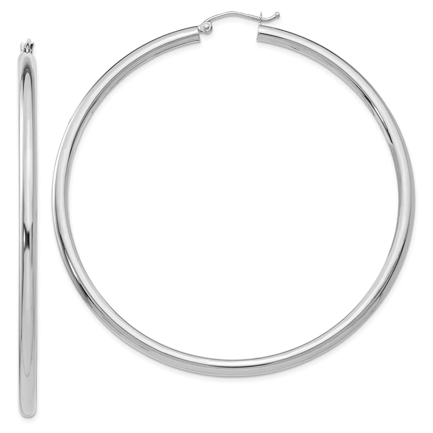 10k White Gold Hoop Earrings Find Get Quotations Best Designer Jewelry 10k White Gold 3mm Round Hoop Earrings