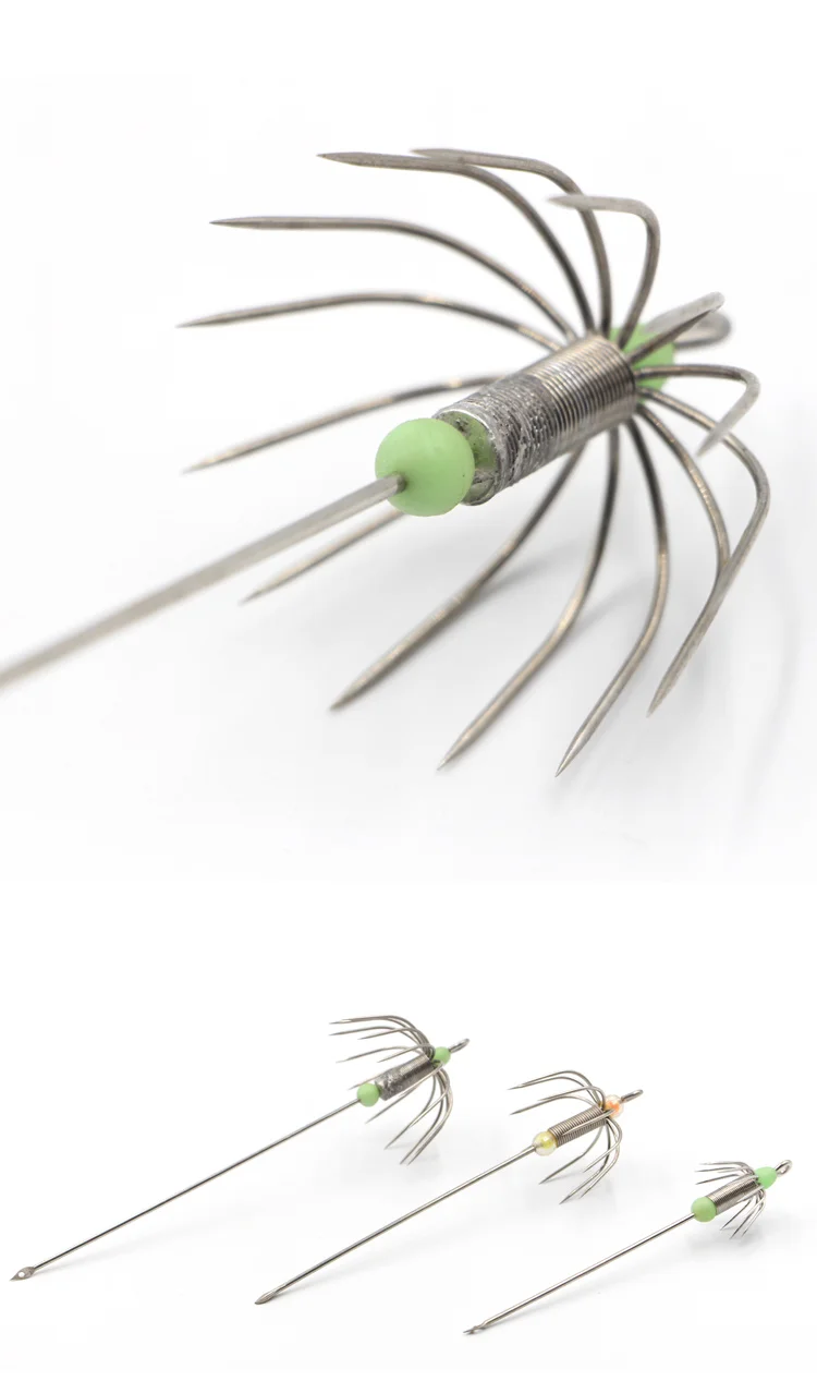 China Made Stainless Steel Fishing Single Floor Squid Hook 2.5cm*12cm/3