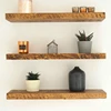 Floating Shelves Wood Set New England Handcrafted Rustic Pine Kitchen Office Bedroom Wall Mounted Smooth Finish Organizers