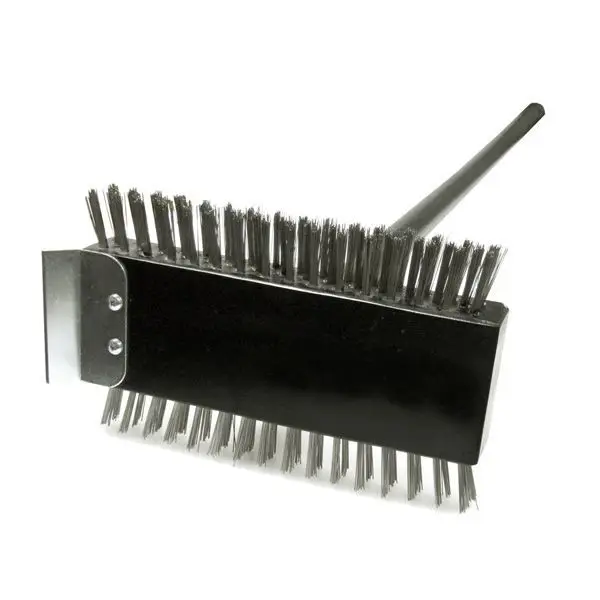 Commercial Heavy Duty Pizza Oven BBQ Grill Brush With Steel Scraper Gril Cleaner 