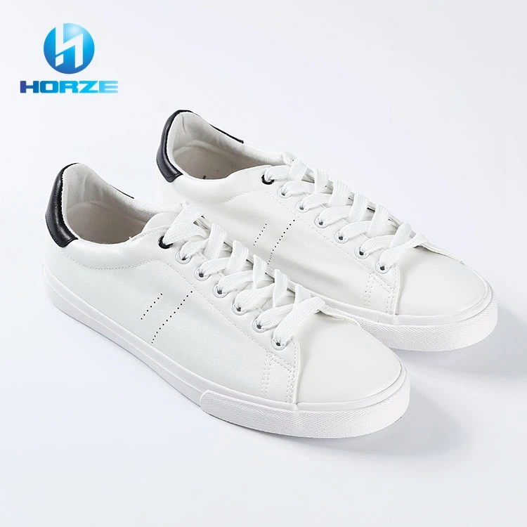 Plain White Men Casual Shoes Fashion Blank White Pu School Shoes - Buy ...