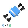 2 Port Dual SC PC UPC Single mode Duplex Blue Fiber Optic Adapter