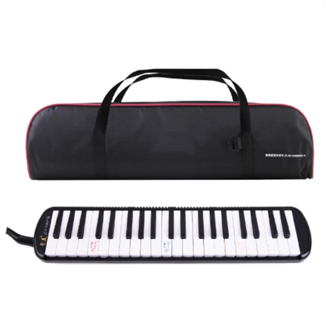 Folida Melodica,41 Keys Mouth Piano Air Piano Keyboard Musical Instrument for Music Education Accompaniment Gift Kids Students Beginners Band Portable with Long tube Short Mouthpiece Wiping Cloth 