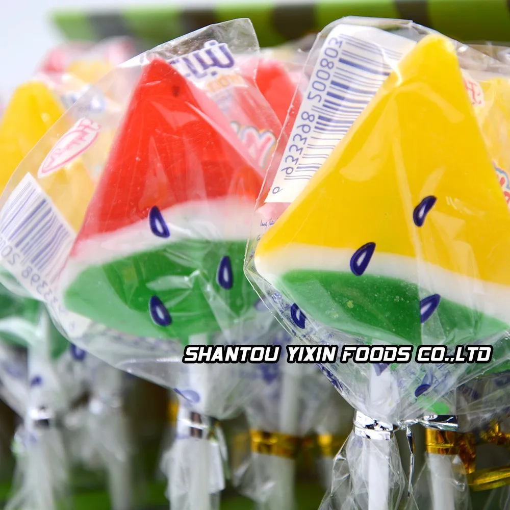 Yummy 24pcs Watermelon Shape Hard Candy Halal Lollipop In Box Buy