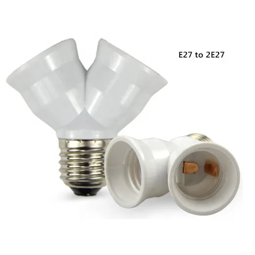 E27 に 2E27 ソケットベース 2 で 1 ホルダー E27 Led 電球ベース Y 形状 E27 に E27 スプリッタアダプタ