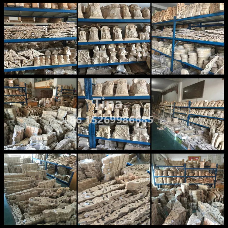 Wood rosettes and blocks