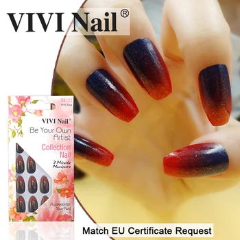 Vivi Nails 2017 Korea Design False Coffin Nail Tips For Salon Vivi Nails 2017 Korea Design False Coffin Nail Tips For Salon