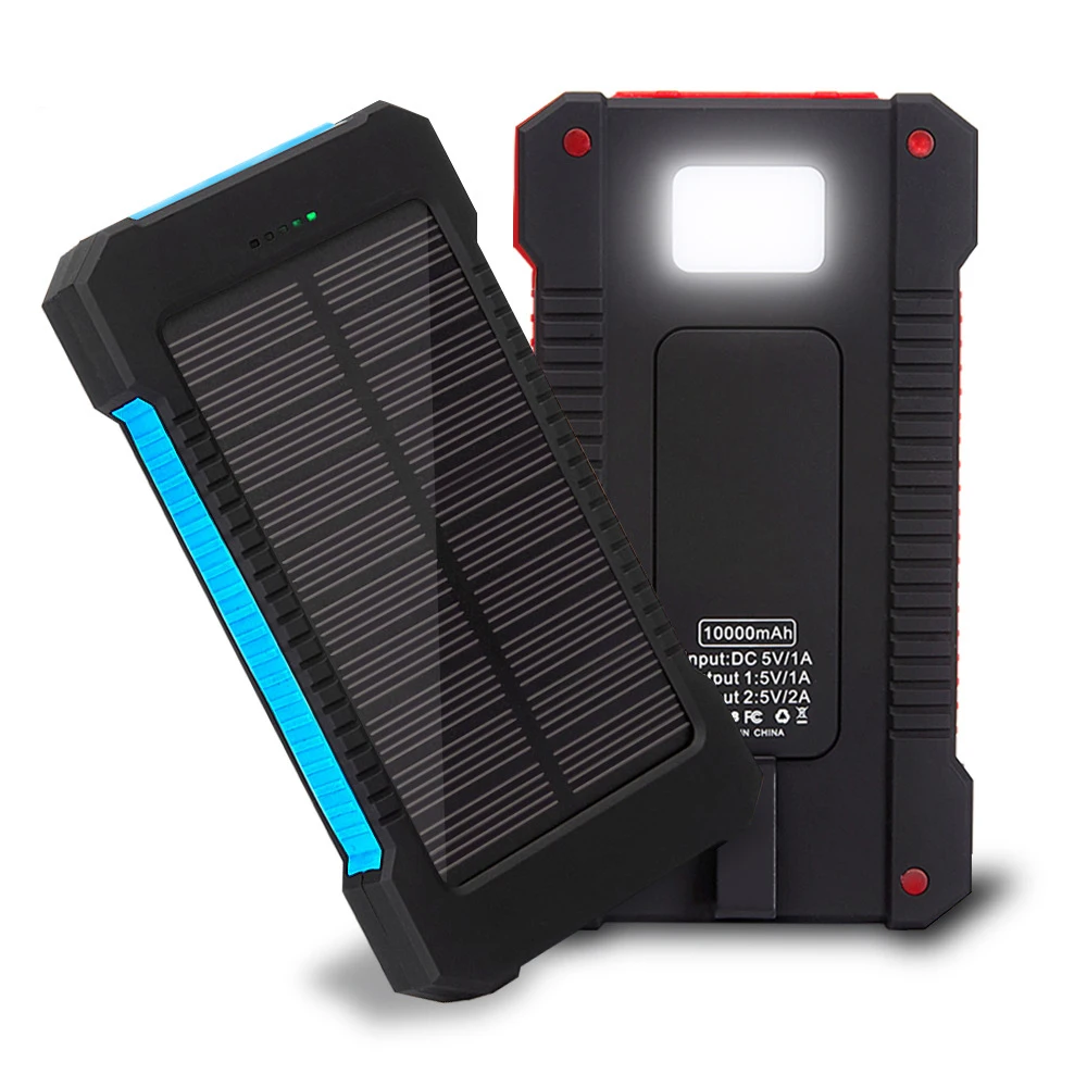 New Products Mobile Charger Solar Power Bank 6000mah Powerbank With Led