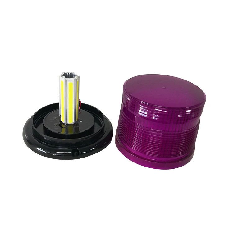 Dc12v 24v 60w Rotating Strobe Led Beacon Light Purple For Car Truck