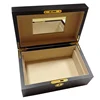 gift packaging wood box with metal lock button initial letter Lacquer jewelry box