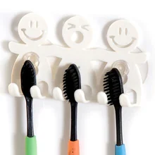 Free shipping bathroom sets cute Cartoon sucker Cute Smiling Face Toothbrush Holder Cartoon Toothbrush Stand