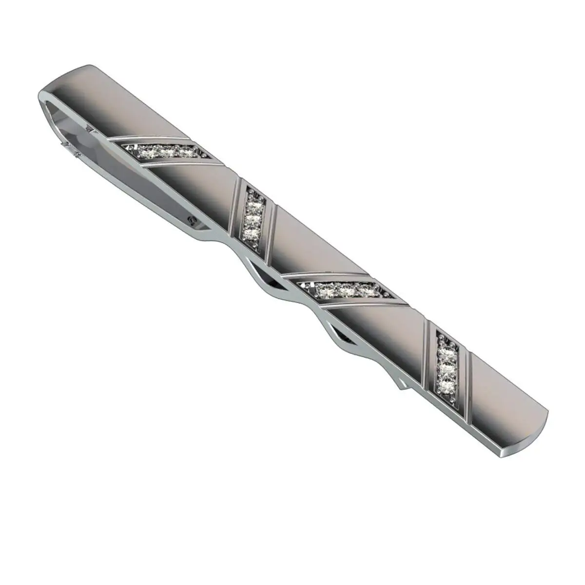 S Gold Tie Clip Find Deals On Line At Get Quotations 10k White Gold Diamond Studded Tie Pin Clip Solid With 0 12 Carat Diamonds Tccw