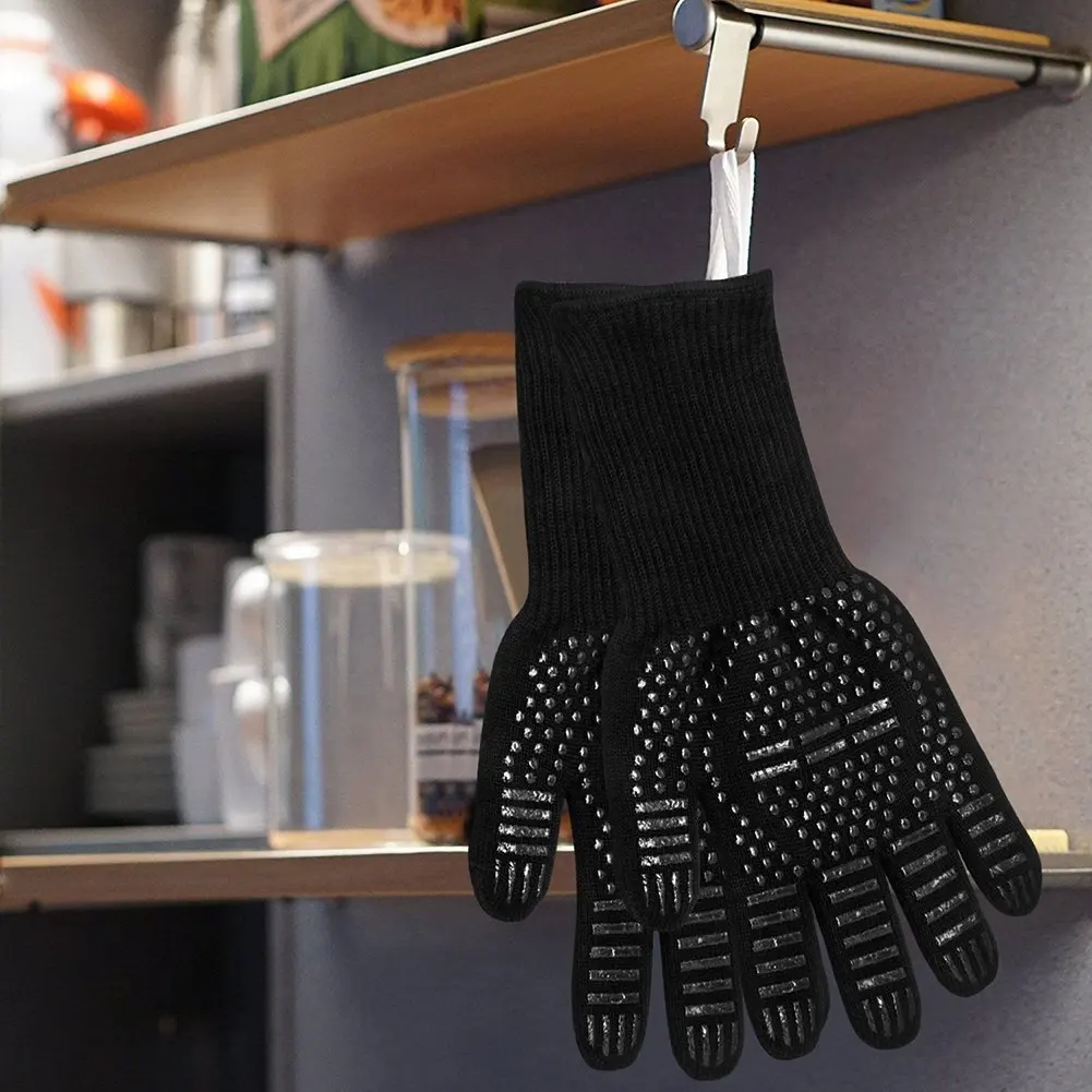 Calor guantes de protección parrilla guantes back guantes hasta 500 ° C 