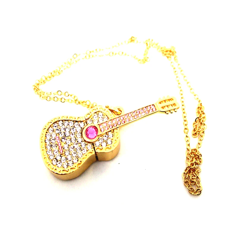 4GB Guitar USB Flash Pen Drive Necklace Jewelry USB Free Shipping USB Flash - ANKUX.COM