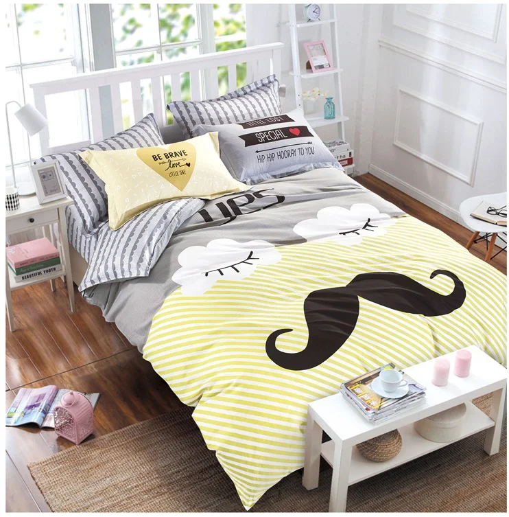 Wholesale Cartoon Printed 100 Cotton Duvet Covers Bed Linen For