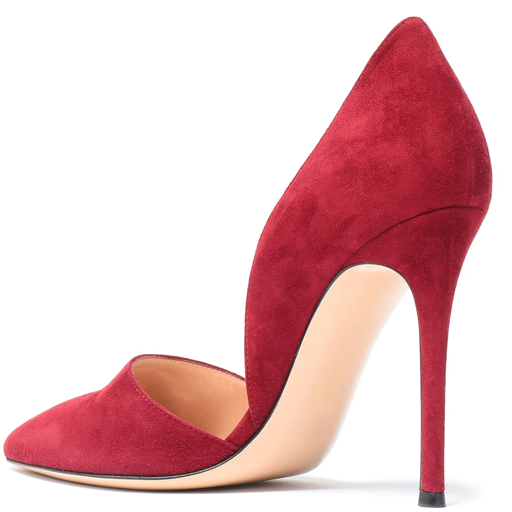 2018 Plus Size Pointed Toe Extreme Sexy Party Red Beige Heel Stiletto ...