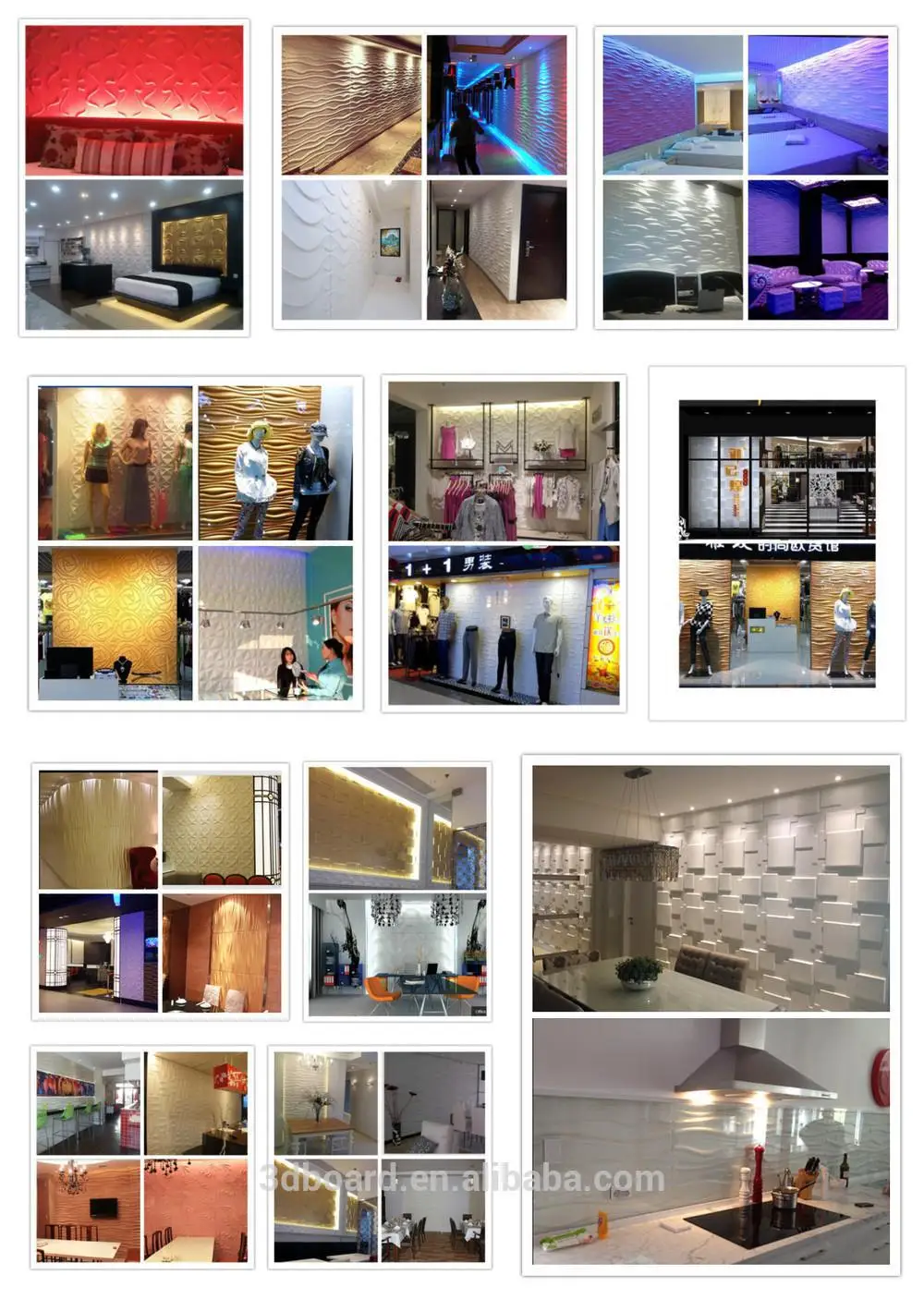 Tablero De Revestimiento De Pared En Relieve Panel Decorativo De Pared